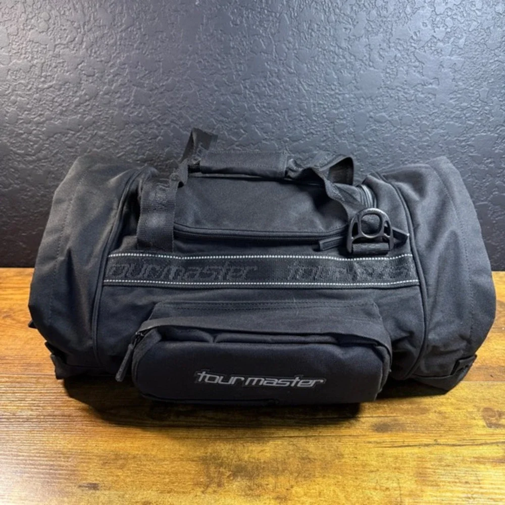 Tour Master Select Black Ballistic Nylon Motorcycle Sissy Bar Tail Bag Luggage‎